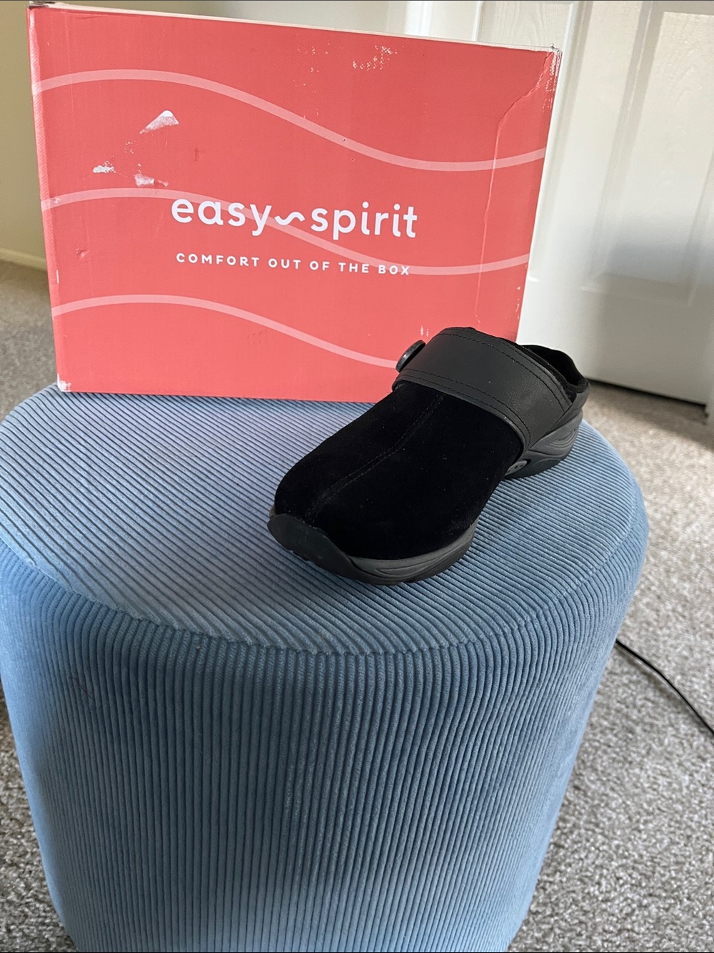 Easy Spirit Men’s Black Slip-On Casual Mule